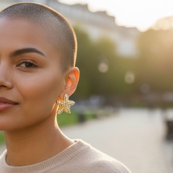 Star Crystal Earrings Trendy Jewelry - Picture 4 of 4